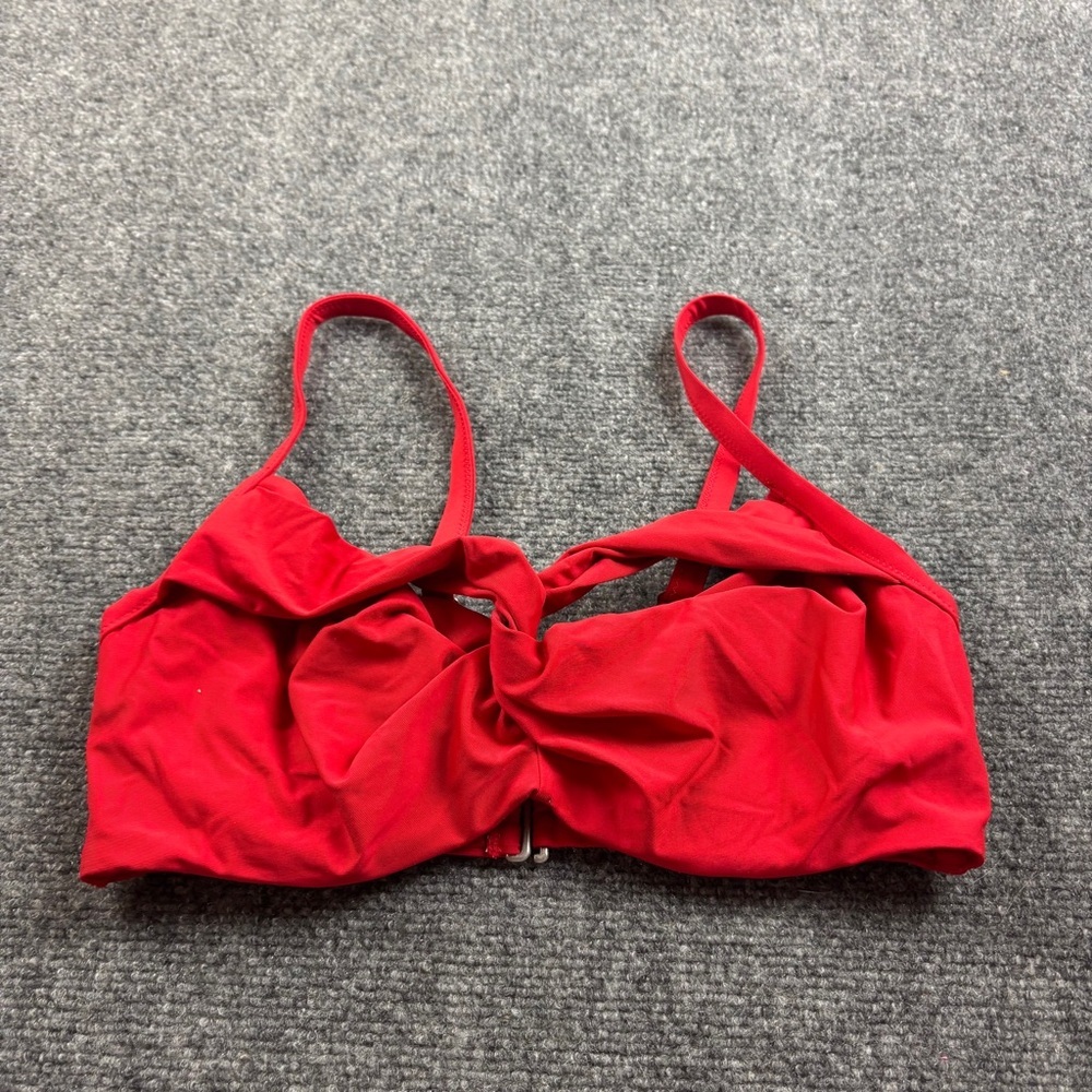 Athleta Red Twist Front Bikini Top